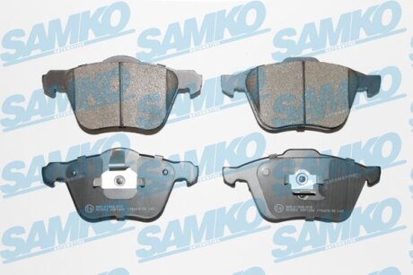 Комплект гальмівних накладок, дискове гальмо SAMKO 5SP1286
