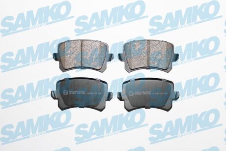 Колодки гальмівні задні Audi A6 (05-18), VW Passat B6-B8, Tiguan, Skoda Octavia A7 (LPR-) SAMKO 5SP1390