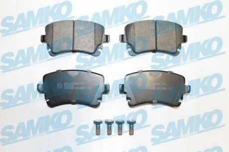 Комплект гальмівних накладок, дискове гальмо SAMKO 5SP1398