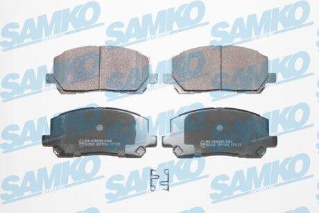 Комплект гальмівних накладок, дискове гальмо SAMKO 5SP1516
