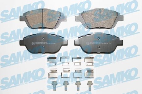 Комплект гальмівних накладок, дискове гальмо SAMKO 5SP1590K