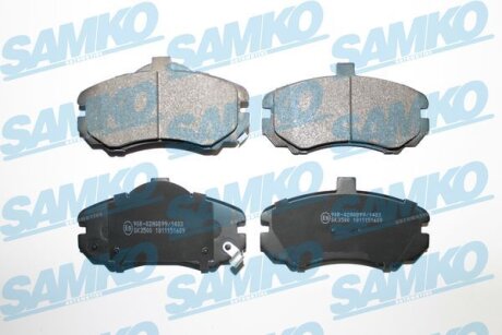 Комплект гальмівних накладок, дискове гальмо SAMKO 5SP1609