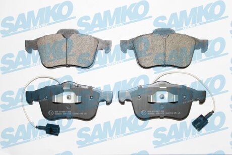 Комплект гальмівних накладок, дискове гальмо SAMKO 5SP1612