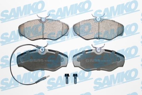 Комплект гальмівних накладок, дискове гальмо SAMKO 5SP1660