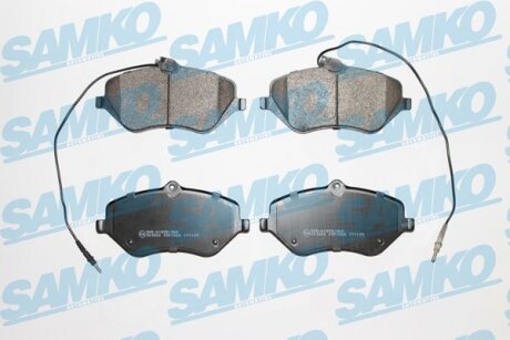 Комплект гальмівних накладок, дискове гальмо SAMKO 5SP1666