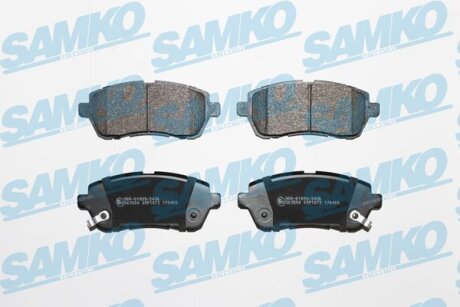 Комплект гальмівних накладок, дискове гальмо SAMKO 5SP1673