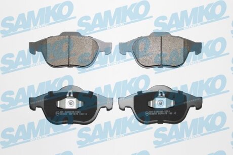 Комплект гальмівних накладок, дискове гальмо SAMKO 5SP1678