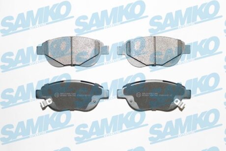 Комплект гальмівних накладок, дискове гальмо SAMKO 5SP1760