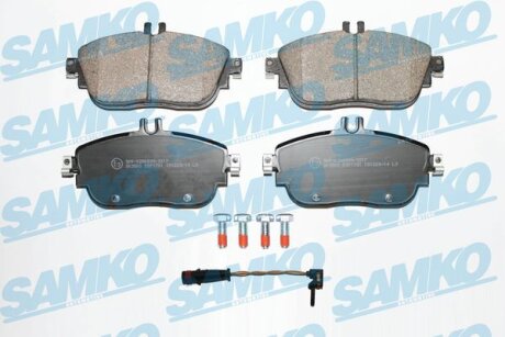 Комплект гальмівних накладок, дискове гальмо SAMKO 5SP1781A