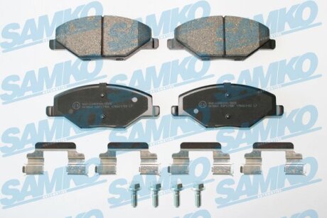Комплект гальмівних накладок, дискове гальмо SAMKO 5SP1795K
