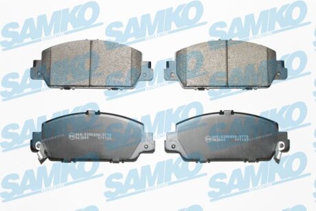 Комплект гальмівних накладок, дискове гальмо SAMKO 5SP1886