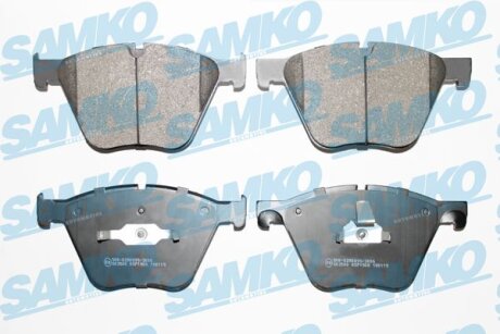 Комплект гальмівних накладок, дискове гальмо SAMKO 5SP1908
