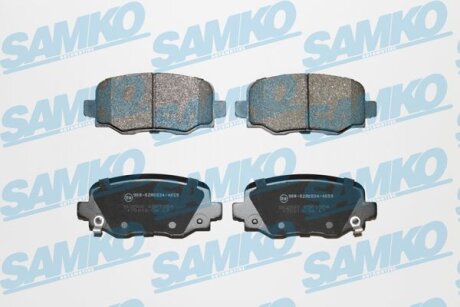 Комплект гальмівних накладок, дискове гальмо SAMKO 5SP1954