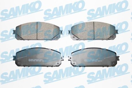 Комплект гальмівних накладок, дискове гальмо SAMKO 5SP1956