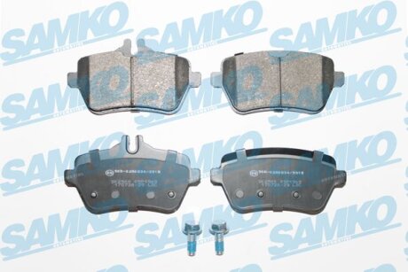 Комплект гальмівних накладок, дискове гальмо SAMKO 5SP1969
