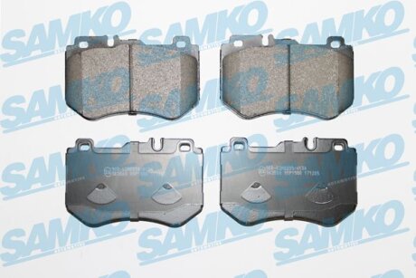 Комплект гальмівних накладок, дискове гальмо SAMKO 5SP1980