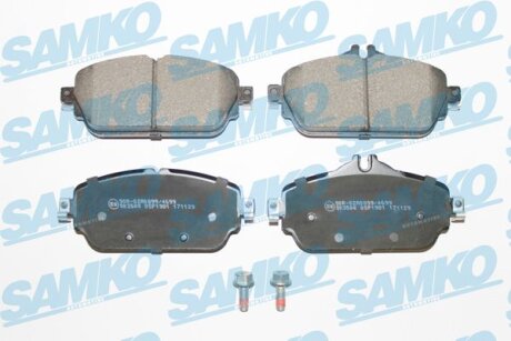 Комплект гальмівних накладок, дискове гальмо SAMKO 5SP1981