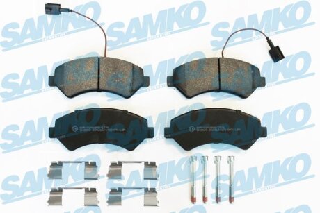 Комплект гальмівних накладок, дискове гальмо SAMKO 5SP1997K