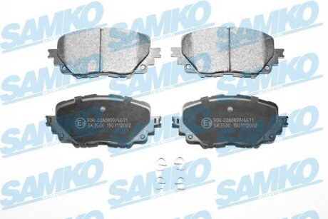 Комплект гальмівних накладок, дискове гальмо SAMKO 5SP2002