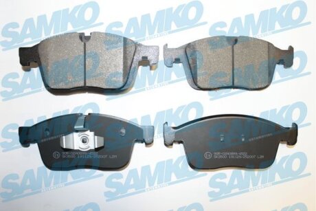 Комплект гальмівних накладок, дискове гальмо SAMKO 5SP2007
