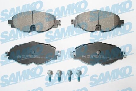 Комплект гальмівних накладок, дискове гальмо SAMKO 5SP2067