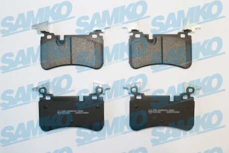 Комплект гальмівних накладок, дискове гальмо SAMKO 5SP2084