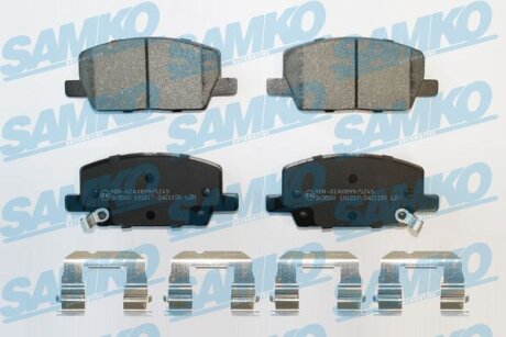 Комплект гальмівних накладок, дискове гальмо SAMKO 5SP2115K