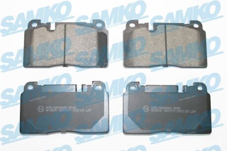 Комплект гальмівних накладок, дискове гальмо SAMKO 5SP2118