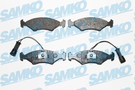 Комплект гальмівних накладок, дискове гальмо SAMKO 5SP242