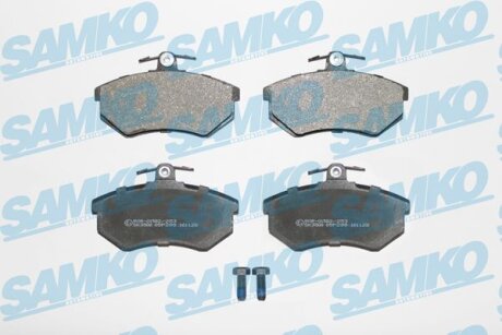 Колодки гальмівні передні Audi 80 (83-87), Passat B3-B4 (86-93), Golf (86-91) тонка (LPR-) SAMKO 5SP299