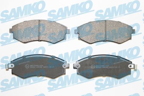 Комплект гальмівних накладок, дискове гальмо SAMKO 5SP348