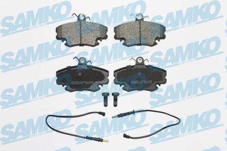 Тормозные колодки передние (с датчиком) (18 мм) Dacia Logan 04- Renault Clio SAMKO 5SP349