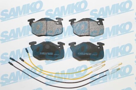 Комплект гальмівних накладок, дискове гальмо SAMKO 5SP384