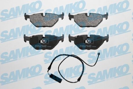 Комплект гальмівних накладок, дискове гальмо SAMKO 5SP463A