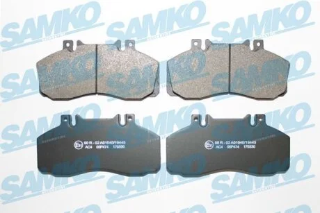 Комплект гальмівних накладок, дискове гальмо SAMKO 5SP474