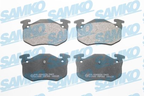 Комплект гальмівних накладок, дискове гальмо SAMKO 5SP582