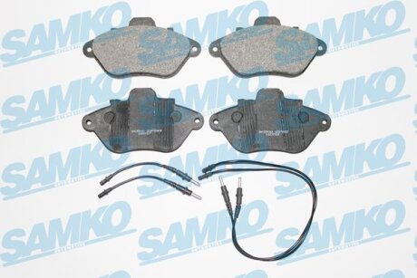 Комплект гальмівних накладок, дискове гальмо SAMKO 5SP583