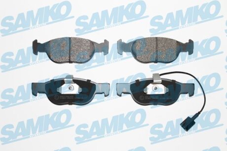 Комплект гальмівних накладок, дискове гальмо SAMKO 5SP652