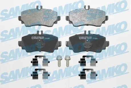 Комплект гальмівних накладок, дискове гальмо SAMKO 5SP671K