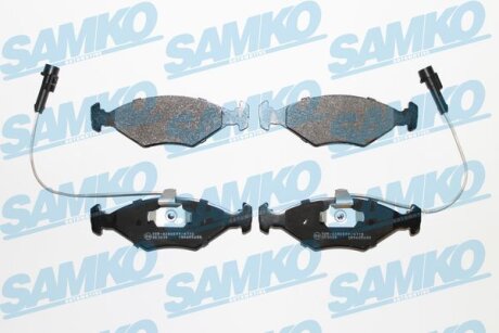 Комплект гальмівних накладок, дискове гальмо SAMKO 5SP680