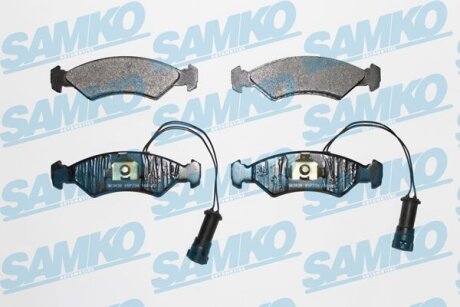 Комплект гальмівних накладок, дискове гальмо SAMKO 5SP734