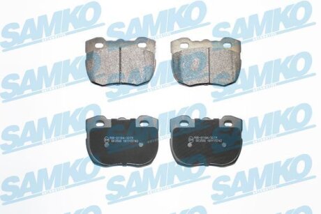 Комплект гальмівних накладок, дискове гальмо SAMKO 5SP742