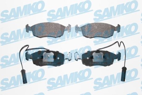 Комплект гальмівних накладок, дискове гальмо SAMKO 5SP755
