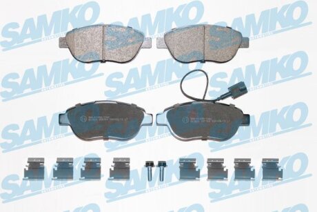 Комплект гальмівних накладок, дискове гальмо SAMKO 5SP764K