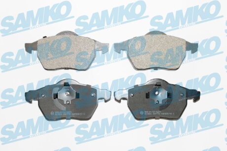 Комплект гальмівних накладок, дискове гальмо SAMKO 5SP772