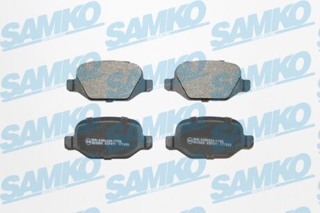 Комплект гальмівних накладок, дискове гальмо SAMKO 5SP871