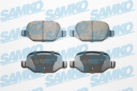 Комплект гальмівних накладок, дискове гальмо SAMKO 5SP872