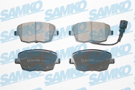 Колодки гальмівні передні VW Polo 10->, Skoda Fabia, Roomster 99-> (LPR-) SAMKO 5SP973