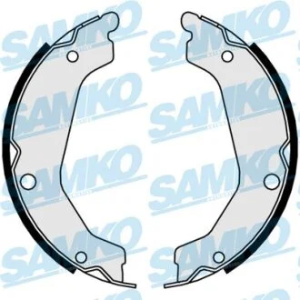 Комплект гальмівних колодок, стоянкове гальмо SAMKO 81077