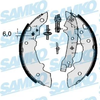 Комплект гальмівних колодок SAMKO 84320